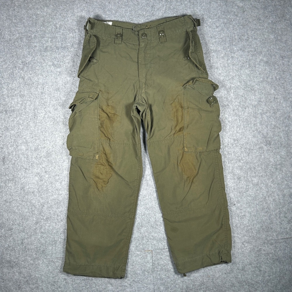 Vintage Canadian Military Trousers Mens Short Small Green MK III Combat 1989 80s